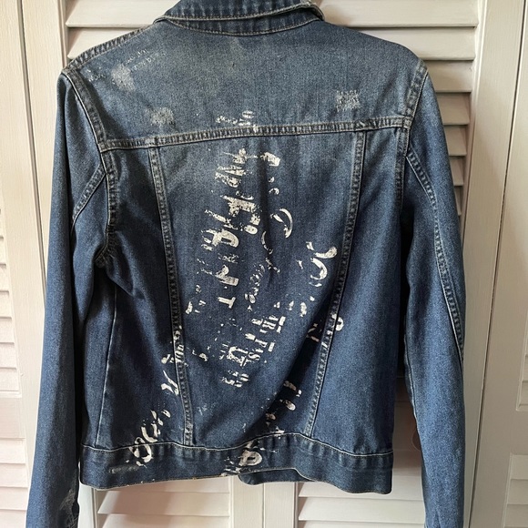 Zara Patch Jean Jacket Small - Picture 2 of 5